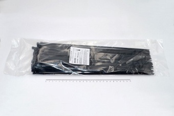 Кабельная стяжка чёрная 5х350 мм пластиковая (100 шт)
