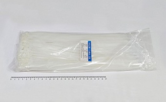 Кабельная стяжка белая 5х300 мм пластиковая (100 шт)